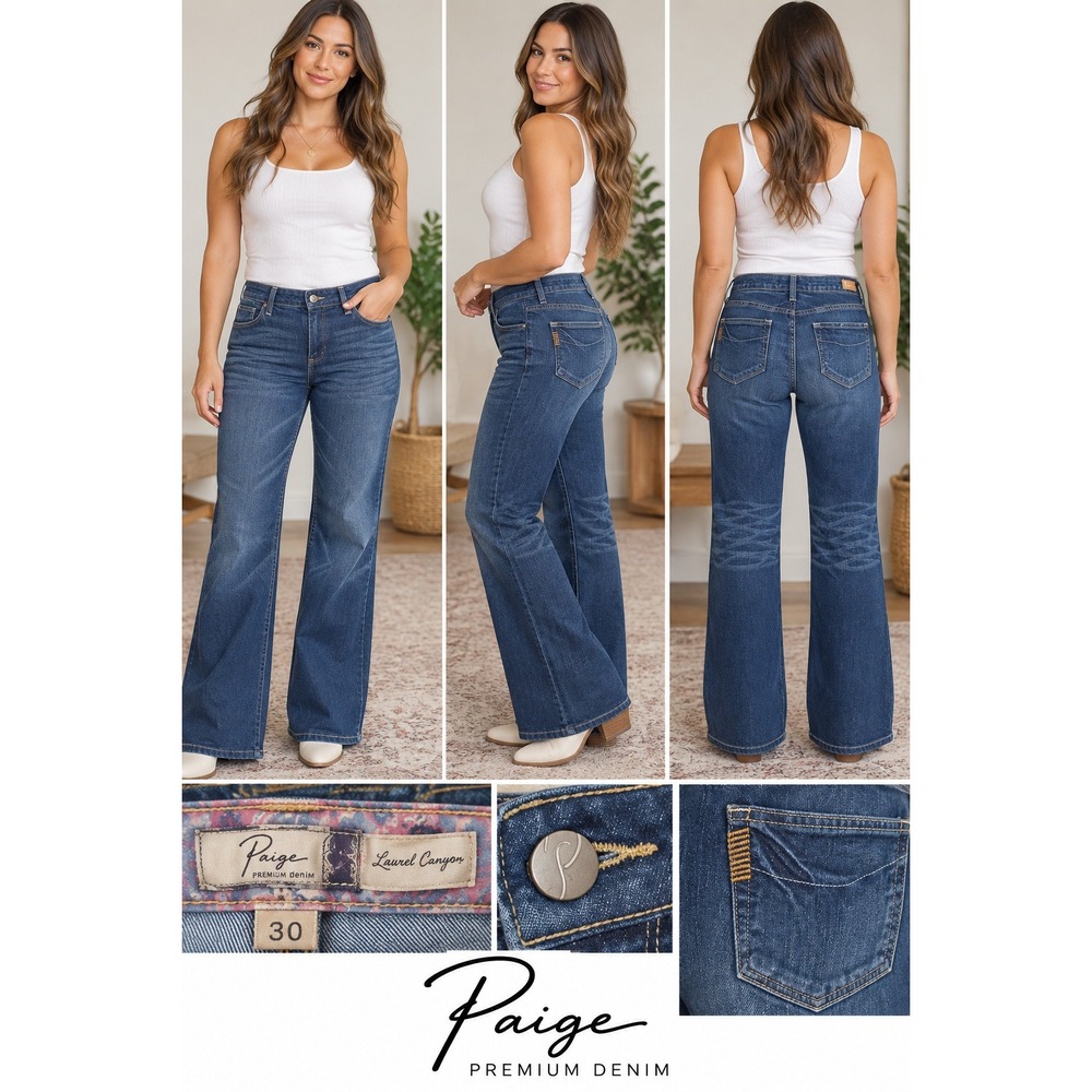 Paige Premium Denim Hidden Hills Bootcut Jeans Dark Wash Size 30
